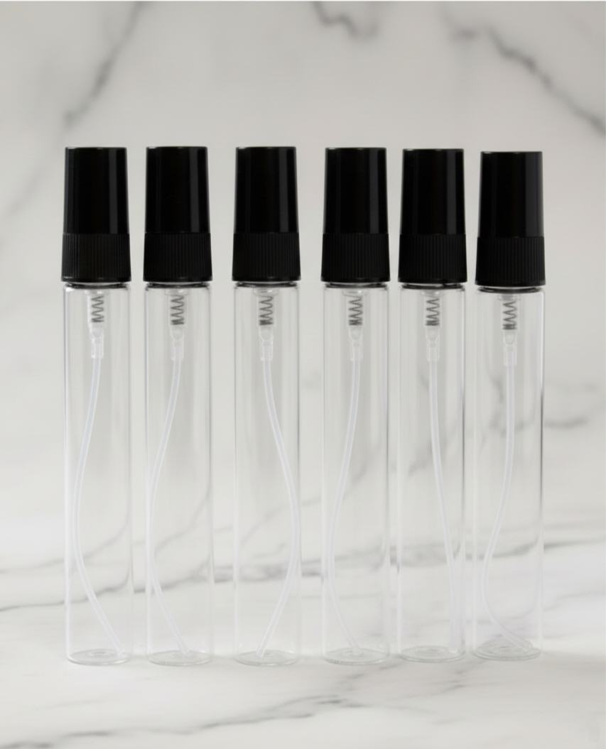 10ml Tester  plastik kapaklı Parfüm Şişesi 6'lı